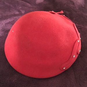 Vintage red wool hat